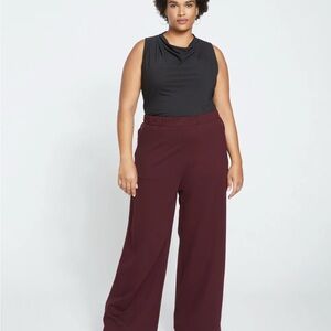 Black Cherry Wide-Leg Stephanie Pants